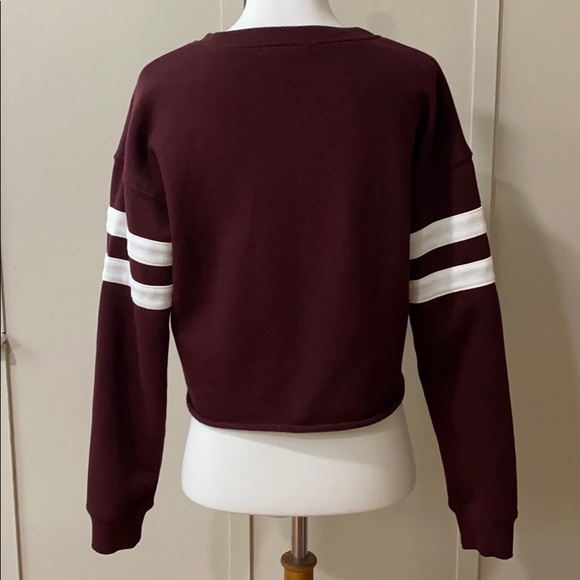 Forever 21 Cropped Varsity Sweater, Size S - Picture 3 of 5